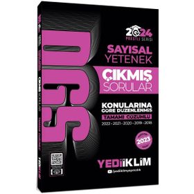 Yediiklim Yayınları - 2024 DGS Sayısal Yetenek Konularına Göre Tamamı Çözümlü Çıkmış Sorular