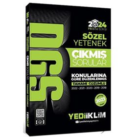 Yediiklim Yayınları 2024 DGS Sözel Yetenek Tamamı Çözümlü Konularına Göre Çıkmış Sorular