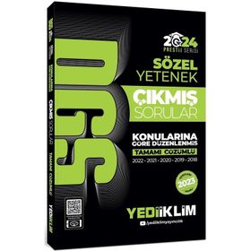 Yediiklim Yayınları 2024 DGS Sözel Yetenek Tamamı Çözümlü Konularına Göre Çıkmış Sorular