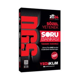 Yediiklim Yayınları 2024 DGS Sözel Yetenek Tamamı Çözümlü Soru Bankası