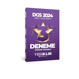Yediiklim Yayınları 2024 DGS Tamamı Çözümlü 3 Deneme