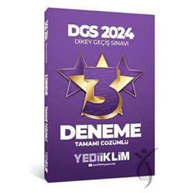 Yediiklim Yayınları 2024 DGS Tamamı Çözümlü 3 Deneme