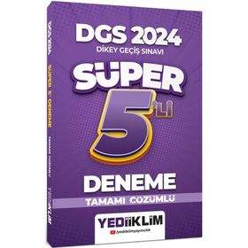 Yediiklim Yayınları 2024 DGS Tamamı Çözümlü Süper 5'li Deneme