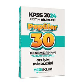 Yediiklim Yayınları 2024 Eğitim Bilimleri Gelişim Psikolojisi Popüler Tamamı Çözümlü 30 Deneme