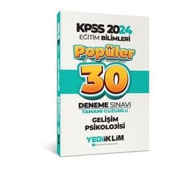Yediiklim Yayınları 2024 Eğitim Bilimleri Gelişim Psikolojisi Popüler Tamamı Çözümlü 30 Deneme