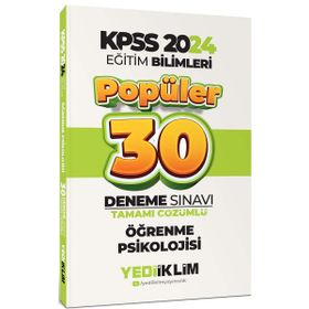 Yediiklim Yayınları 2024 Eğitim Bilimleri Öğrenme Psikolojisi Popüler Tamamı Çözümlü 30 Deneme