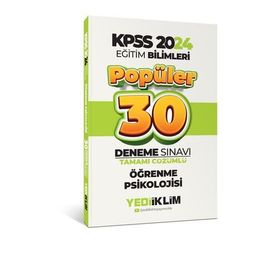 Yediiklim Yayınları 2024 Eğitim Bilimleri Öğrenme Psikolojisi Popüler Tamamı Çözümlü 30 Deneme