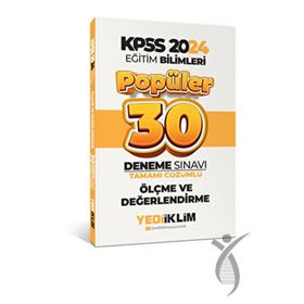 Yediiklim Yayınları 2024 Eğitim Bilimleri Ölçme ve Değerlendirme Popüler Tamamı Çözümlü 30 Deneme