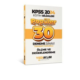 Yediiklim Yayınları 2024 Eğitim Bilimleri Ölçme ve Değerlendirme Popüler Tamamı Çözümlü 30 Deneme