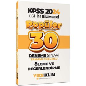 Yediiklim Yayınları 2024 Eğitim Bilimleri Ölçme ve Değerlendirme Popüler Tamamı Çözümlü 30 Deneme