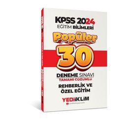 Yediiklim Yayınları 2024 Eğitim Bilimleri Rehberlik Özel Eğitim Popüler Tamamı Çözümlü 30 Deneme