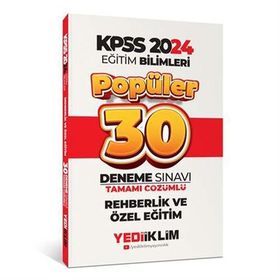 Yediiklim Yayınları 2024 Eğitim Bilimleri Rehberlik Özel Eğitim Popüler Tamamı Çözümlü 30 Deneme