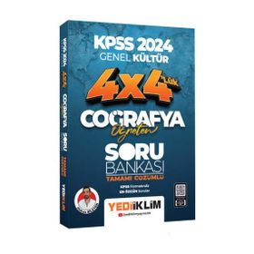 Yediiklim Yayınları - 2024 Hakan Bileyen KPSS Coğrafya Öğreten 4x4 Tamamı Çözümlü Soru Bankası