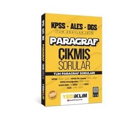 Yediiklim Yayınları - 2024 KPSS ALES DGS Paragraf Konularına Göre Tamamı Çözümlü Çıkmış Sorular