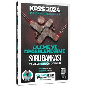Yediiklim Yayınları 2024 KPSS Eğitim Bilimleri Atölye Serisi Ölçme ve Değerlendirme Tamamı Video Çözümlü Soru Bankası