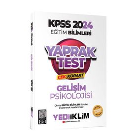 Yediiklim Yayınları - 2024 KPSS Eğitim Bilimleri Gelişim Psikolojisi Çek Kopart Yaprak Test