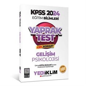 Yediiklim Yayınları - 2024 KPSS Eğitim Bilimleri Gelişim Psikolojisi Çek Kopart Yaprak Test