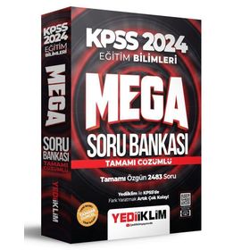 Yediiklim Yayınları 2024 KPSS Eğitim Bilimleri Mega Tamamı Çözümlü Soru Bankası