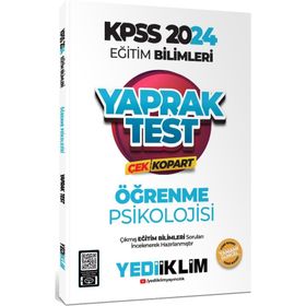 Yediiklim Yayınları 2024 KPSS Eğitim Bilimleri Öğrenme Psikolojisi Çek Kopart Yaprak Test