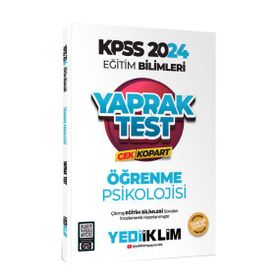 Yediiklim Yayınları 2024 KPSS Eğitim Bilimleri Öğrenme Psikolojisi Çek Kopart Yaprak Test