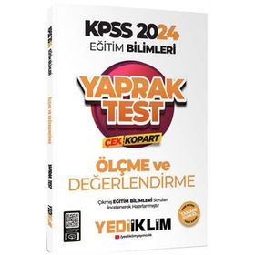 Yediiklim Yayınları - 2024 KPSS Eğitim Bilimleri Ölçme ve Değerlendirme Çek Kopart Yaprak Test