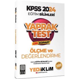 Yediiklim Yayınları - 2024 KPSS Eğitim Bilimleri Ölçme ve Değerlendirme Çek Kopart Yaprak Test