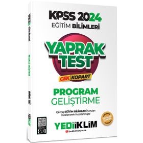 Yediiklim Yayınları 2024 KPSS Eğitim Bilimleri Program Geliştirme Çek Kopart Yaprak Test
