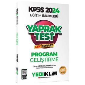 Yediiklim Yayınları 2024 KPSS Eğitim Bilimleri Program Geliştirme Çek Kopart Yaprak Test