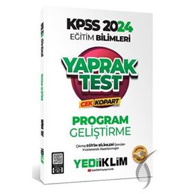 Yediiklim Yayınları 2024 KPSS Eğitim Bilimleri Program Geliştirme Çek Kopart Yaprak Test