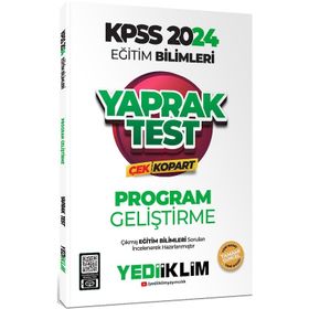 Yediiklim Yayınları 2024 KPSS Eğitim Bilimleri Program Geliştirme Çek Kopart Yaprak Test