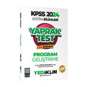 Yediiklim Yayınları 2024 KPSS Eğitim Bilimleri Program Geliştirme Çek Kopart Yaprak Test