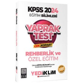 Yediiklim Yayınları - 2024 KPSS Eğitim Bilimleri Rehberlik ve Özel Eğitim Çek Kopart Yaprak Test