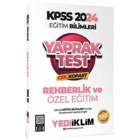 Yediiklim Yayınları - 2024 KPSS Eğitim Bilimleri Rehberlik ve Özel Eğitim Çek Kopart Yaprak Test