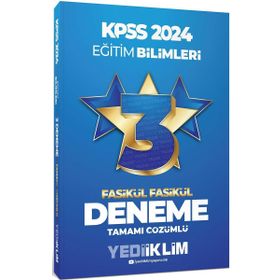 Yediiklim Yayınları 2024 KPSS Eğitim Bilimleri Tamamı Çözümlü 3 Yıldız Fasikül Deneme