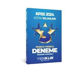 Yediiklim Yayınları 2024 KPSS Eğitim Bilimleri Tamamı Çözümlü 3 Yıldız Fasikül Deneme