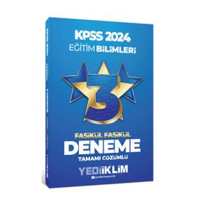 Yediiklim Yayınları 2024 KPSS Eğitim Bilimleri Tamamı Çözümlü 3 Yıldız Fasikül Deneme