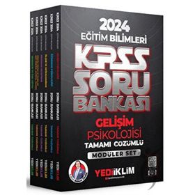 Yediiklim Yayınları 2024 KPSS Eğitim Bilimleri Tamamı Çözümlü Soru Bankası Modüler Set
