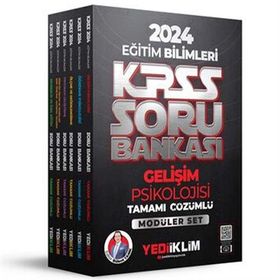 Yediiklim Yayınları 2024 KPSS Eğitim Bilimleri Tamamı Çözümlü Soru Bankası Modüler Set