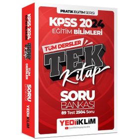 Yediiklim Yayınları 2024 KPSS Eğitim Bilimleri Tüm Dersler Tek Kitap Soru Bankası