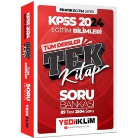 Yediiklim Yayınları 2024 KPSS Eğitim Bilimleri Tüm Dersler Tek Kitap Soru Bankası