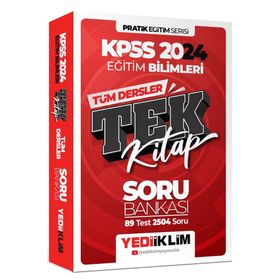 Yediiklim Yayınları 2024 KPSS Eğitim Bilimleri Tüm Dersler Tek Kitap Soru Bankası