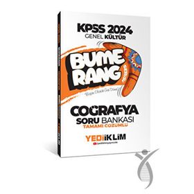 Yediiklim Yayınları 2024 KPSS Genel Kültür Bumerang Coğrafya Tamamı Çözümlü Soru Bankası