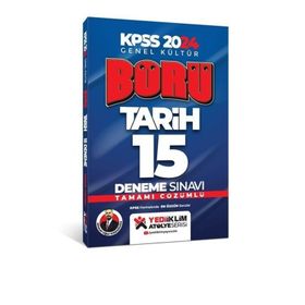 Yediiklim Yayınları 2024 KPSS Genel Kültür Tüm Adaylar İçin Börü Tarih Tamamı Çözümlü 15 Deneme