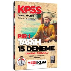 Yediiklim Yayınları 2024 KPSS Genel Kültür Tüm Adaylar İçin Pir-İ Tarih Tamamı Çözümlü 15 Deneme
