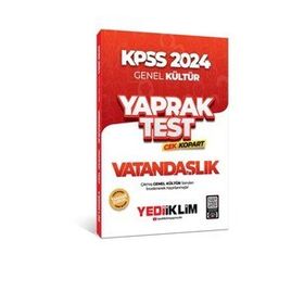 Yediiklim Yayınları 2024 KPSS Genel Kültür Vatandaşlık Çek Kopart Yaprak Test