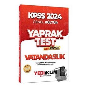Yediiklim Yayınları 2024 KPSS Genel Kültür Vatandaşlık Çek Kopart Yaprak Test