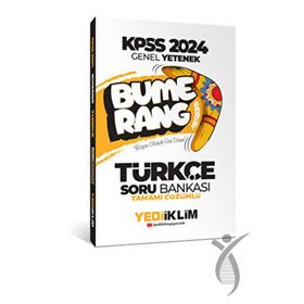 Yediiklim Yayınları 2024 KPSS Genel Yetenek Bumerang Türkçe Tamamı Çözümlü Soru Bankası