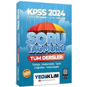 Yediiklim Yayınları - 2024 KPSS Genel Yetenek Genel Kültür Tüm Dersler Soru Yağmuru