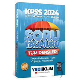 Yediiklim Yayınları - 2024 KPSS Genel Yetenek Genel Kültür Tüm Dersler Soru Yağmuru