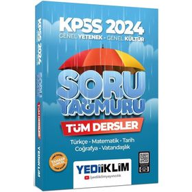 Yediiklim Yayınları - 2024 KPSS Genel Yetenek Genel Kültür Tüm Dersler Soru Yağmuru